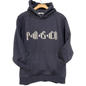 Parasuco Women’s Size L Navy Blue Logo Front Hoodie Pullover Sweatshirt